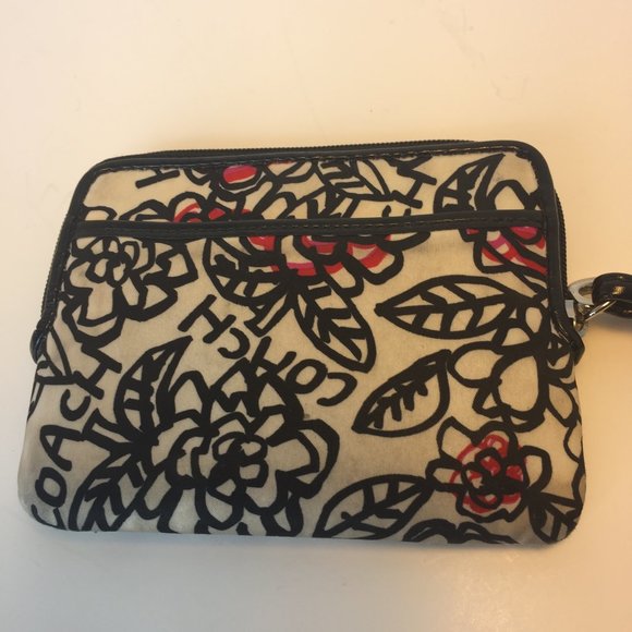 COACH Poppy Floral Graffiti Wristlet - Picture 6 of 7
